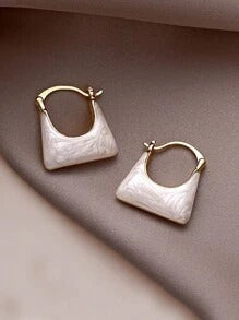 Korean Style Bag Shaped Hoop Earrings