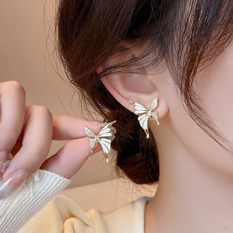 Golden Butterfly Wing Earrings