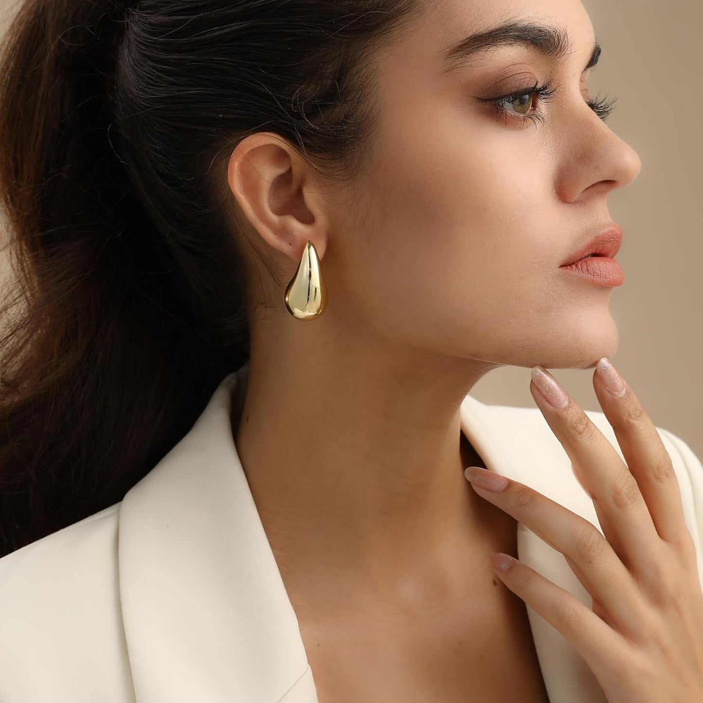 Trendy Water Drop Stud Earrings