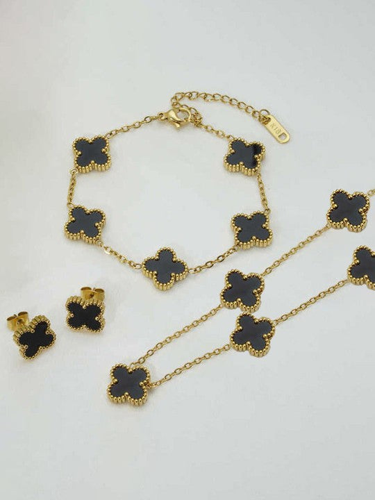 Luxury Clover Charm Jewelry Set.
