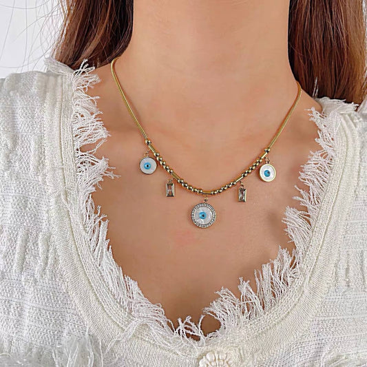 Evil Eye Beaded Necklace