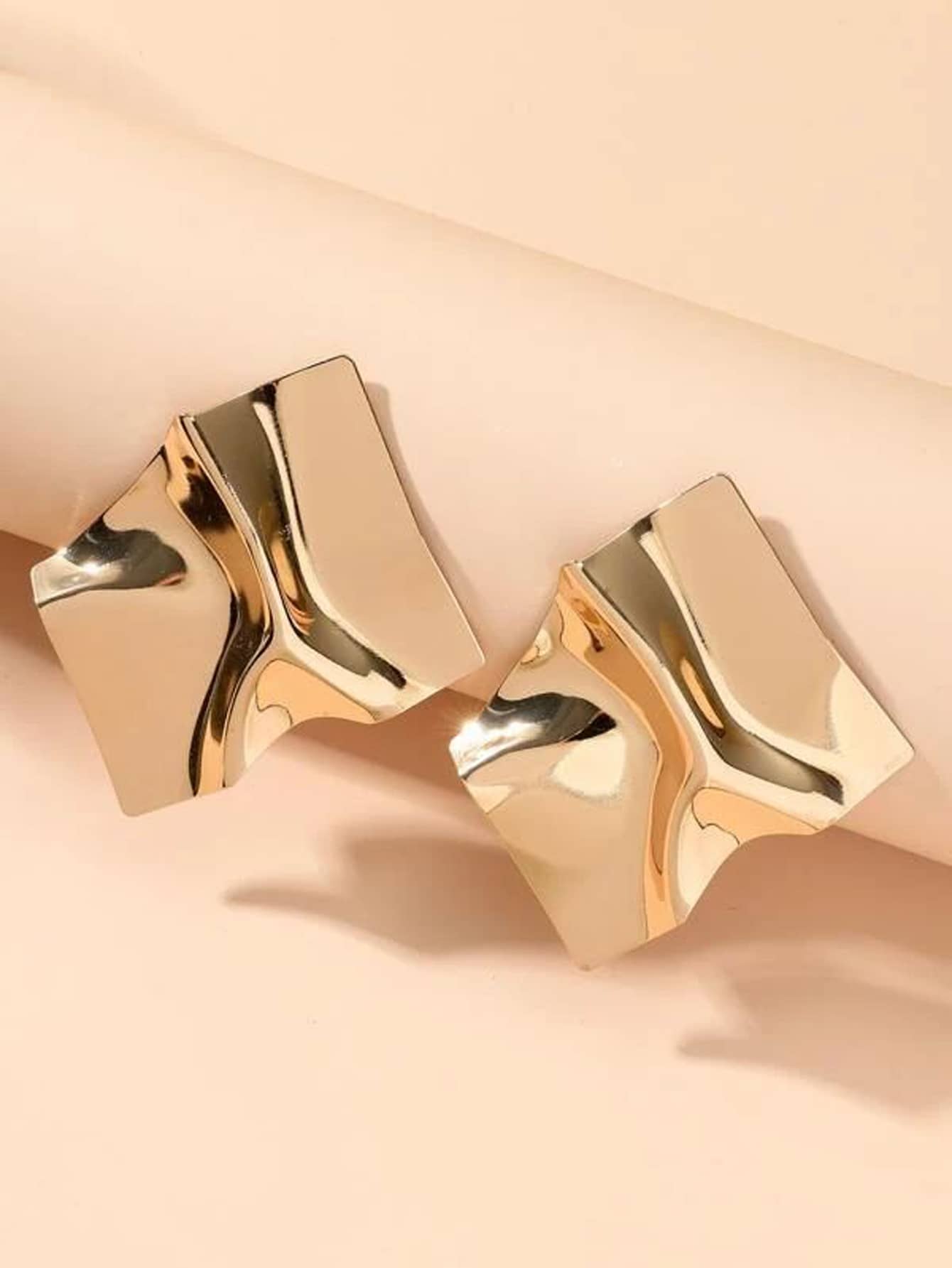 Abstract Leaf-Shape Earrings