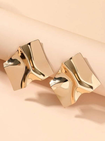 Abstract Leaf-Shape Earrings
