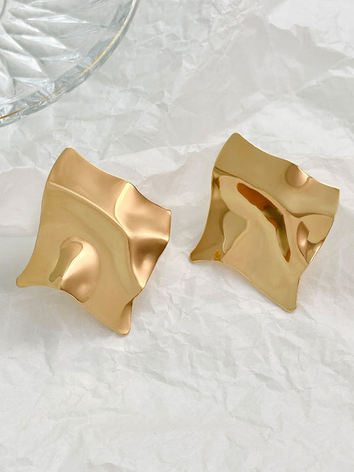 Abstract Leaf-Shape Earrings