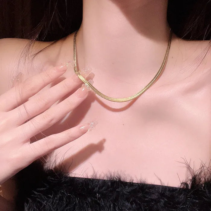 Herringbone Snake Chain Necklace