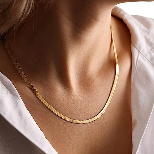 Herringbone Snake Chain Necklace