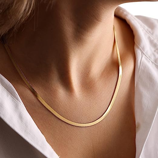 Herringbone Snake Chain Necklace