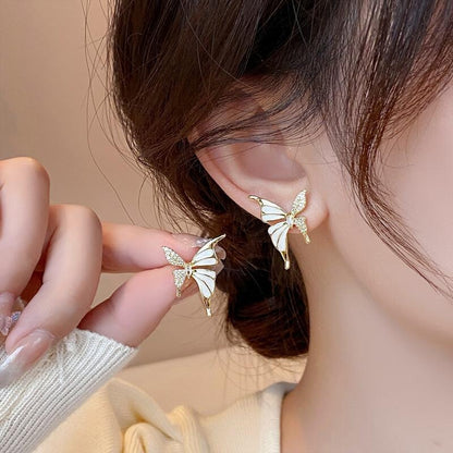 Golden Butterfly Wing Earrings