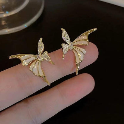 Golden Butterfly Wing Earrings
