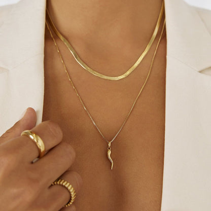 Herringbone Snake Chain Necklace