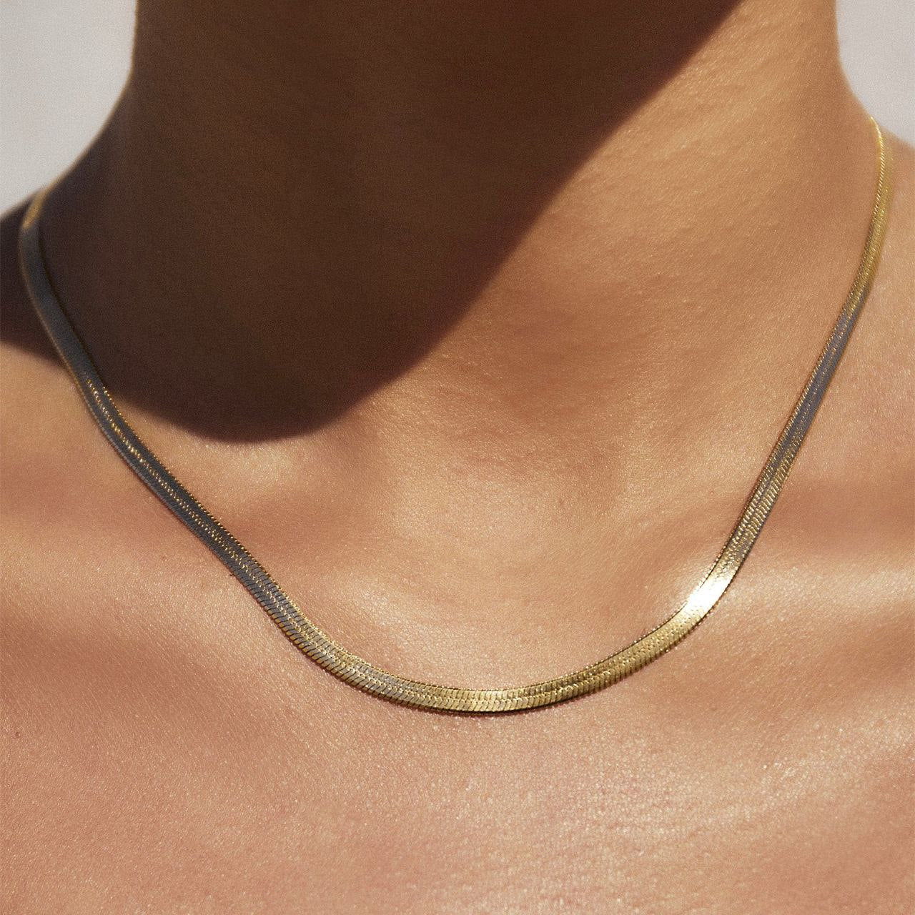 Herringbone Snake Chain Necklace
