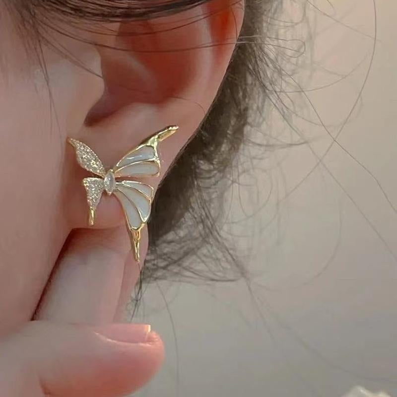 Golden Butterfly Wing Earrings
