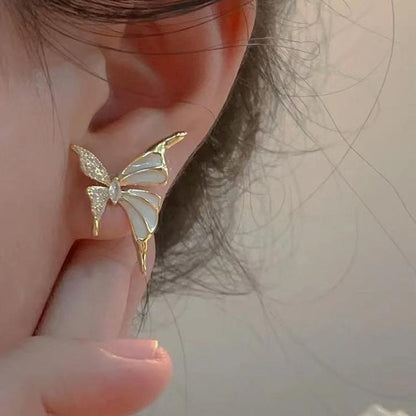Golden Butterfly Wing Earrings