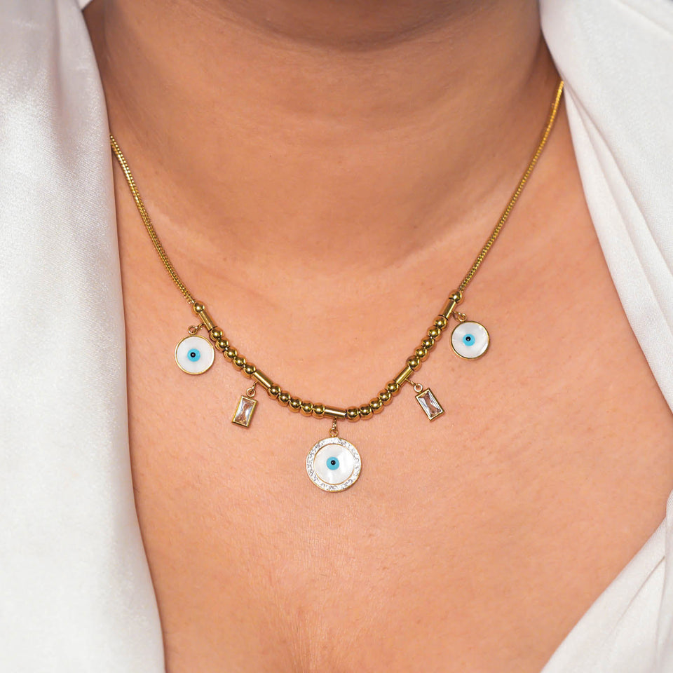Evil Eye Beaded Necklace
