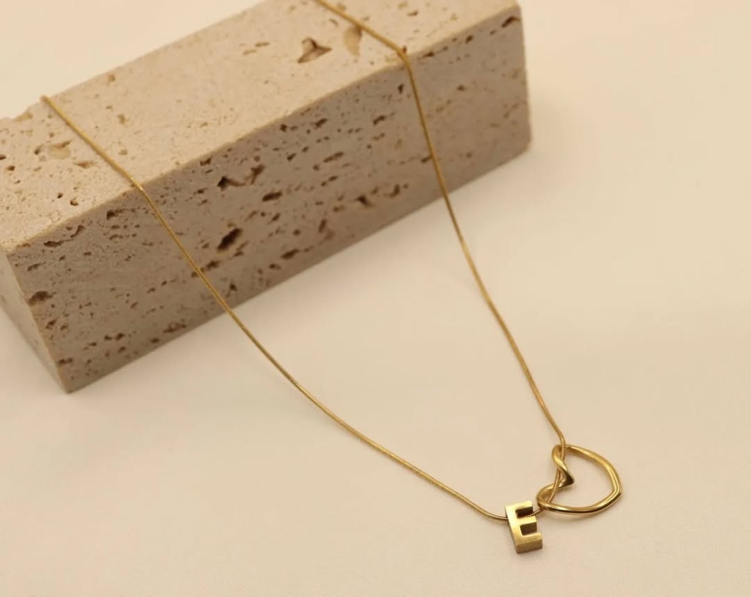 Twisted Heart Necklace With Personalized Initial