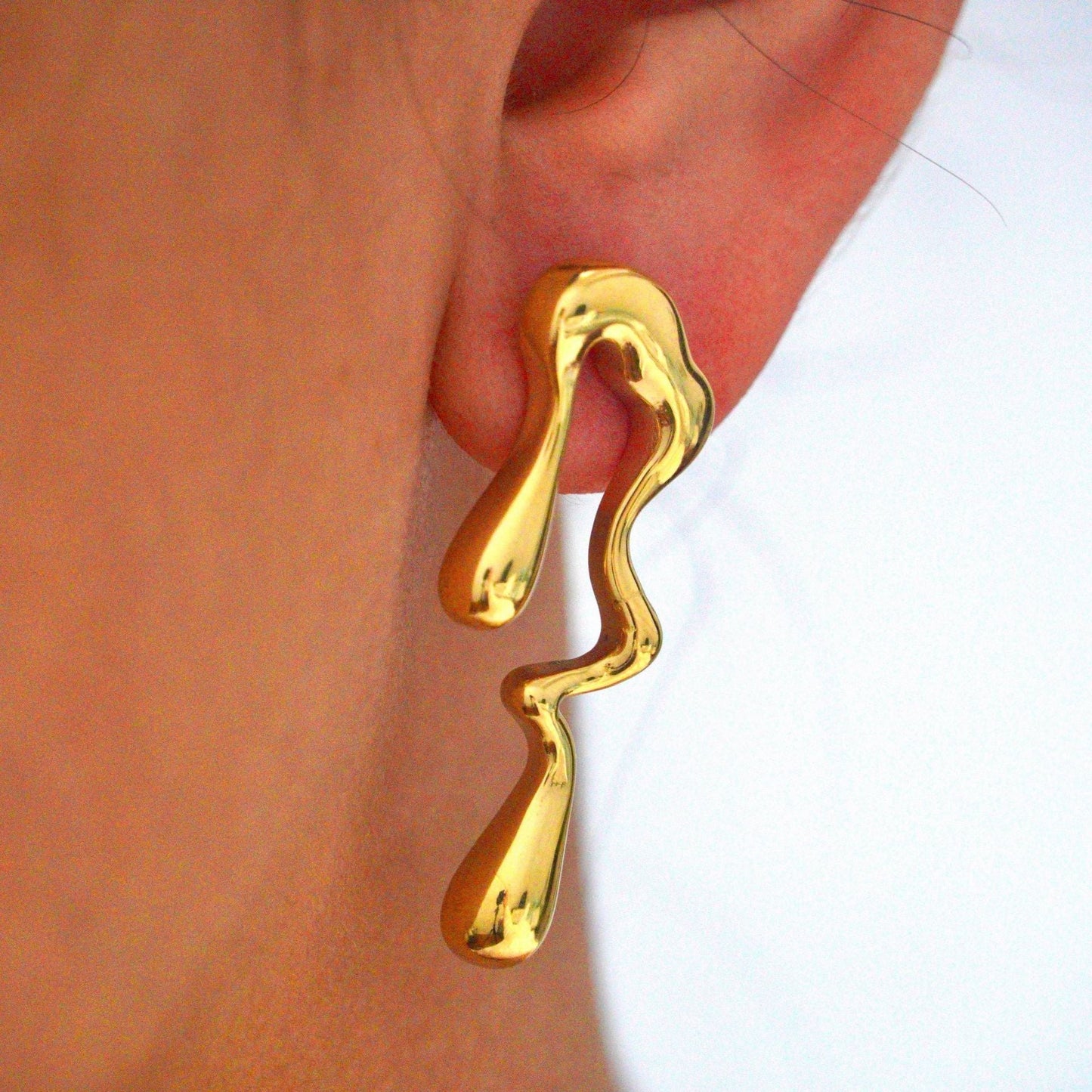 Liquid Gold Wave Earrings
