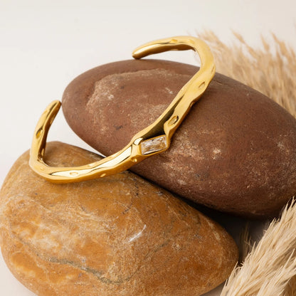 Molten Gold Textured Cuff