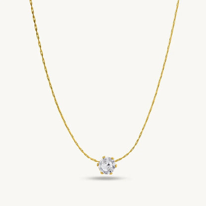 Modern Nail Bangle & Solitaire Necklace Set