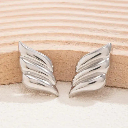 Gold Wing Stud Earrings