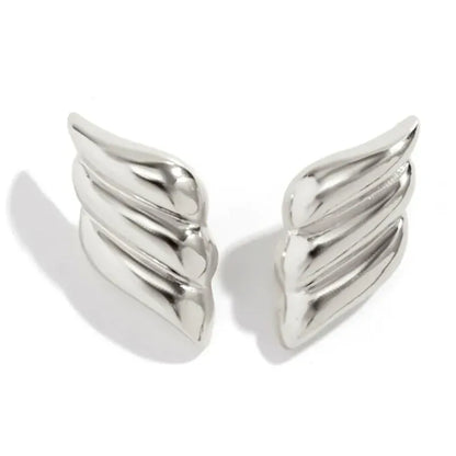 Gold Wing Stud Earrings