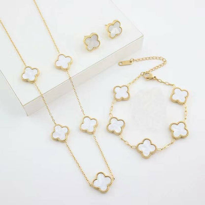 Luxury Clover Charm Jewelry Set.