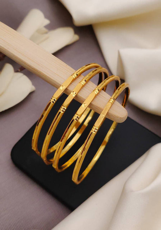 Zyana Sleek Gold Bangles